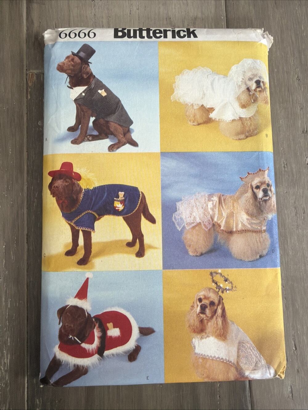 Butterick Vintage 6666 Dog Costume Pattern Halloween Christmas Sewing All Sizes